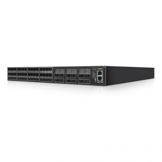 NVIDIA Spectrum SN3420, 60-Port Ethernet Switch - Cumulus Linux with 48 SFP28 and 12 QSFP28 Ports, CPU, C2P Airflow