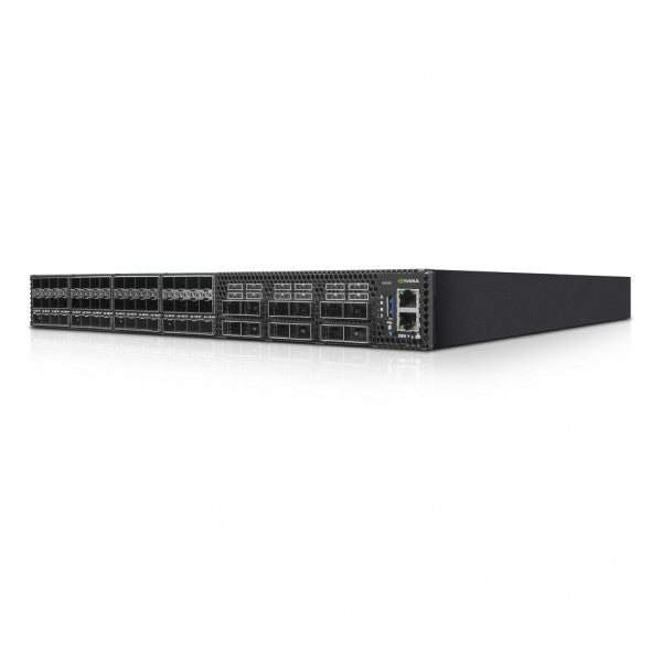 NVIDIA Spectrum SN3420, 60-Port Ethernet Switch - Cumulus Linux with 48 SFP28 and 12 QSFP28 Ports, CPU, P2C Airflow
