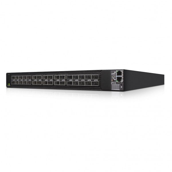 NVIDIA Spectrum SN3700, 32-Port Ethernet Switch - Cumulus Linux with 32 QSFP56 Ports, CPU, P2C Airflow