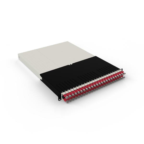 Patchbox.One 30RU STP Red Cat6A Cable Management System, Includes 24x 30RU Red Casettes, 3x Patchcatch Pairs &amp; 1x Mounting Rail Pair
