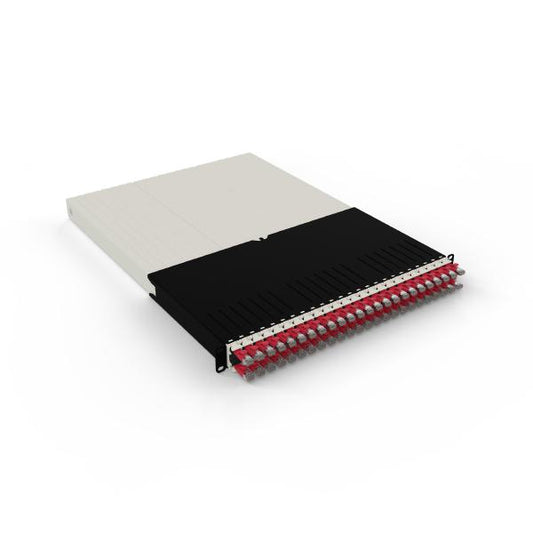 Patchbox.One 30RU STP Red Cat6A Cable Management System, Includes 24x 30RU Red Casettes, 3x Patchcatch Pairs &amp; 1x Mounting Rail Pair