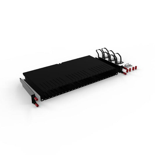 Patchbox.One Frame, To support up to 24x Patchbox Cassettes or Blind Panels, Includes 3x Patchcatch Pairs, 1x /Dev/Mount Pair &amp; 1x Mounting Rail Pair