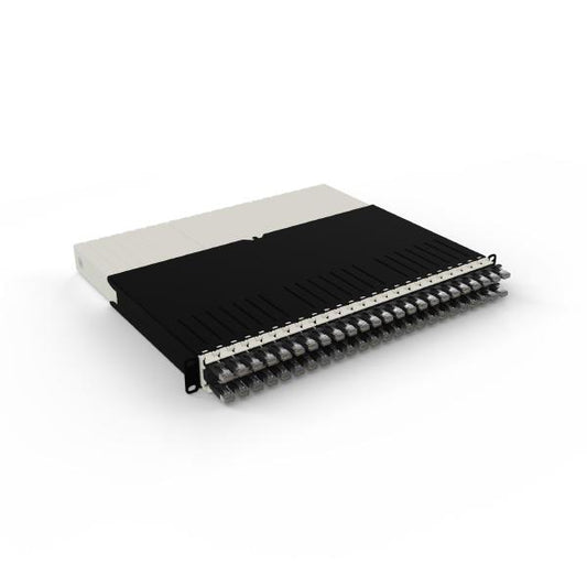 Patchbox.One 8RU STP Black Cat6A Cable Management System, Includes 24x 8RU Black Casettes, 3x Patchcatch Pairs &amp; 1x /Dev/Mount Pair