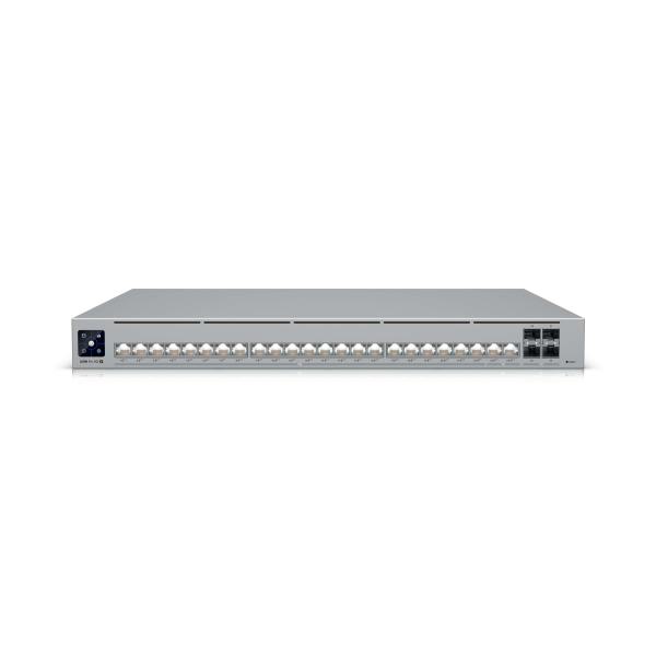Ubiquiti USW-PRO-HD-24-POE Unifi 24-Port HD PoE Switch, 2x PoE++ 10Gbe Ports, 22x PoE++ 2.5Gbe Ports &amp; 4x SFP+ Ports, 600w PoE Budget, 1U