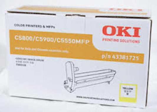 OKI Genuine MC853/MC873 EP Drum Cartridge Yellow 30,000 Pages