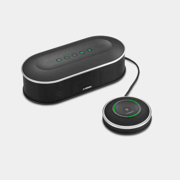 Yamaha YVC1000 Unified Communications Microphone &amp; Speaker System, USB and Bluetooth Speakerphone for Large Meeting Rooms - Black