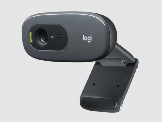 Logitech C270i -960-001084- HD Webcam, 720p/30 Frames, Plug and Play, Built-in Noise Reducing Mic, Auto Light Correction, Fixed Focus, Universal clip