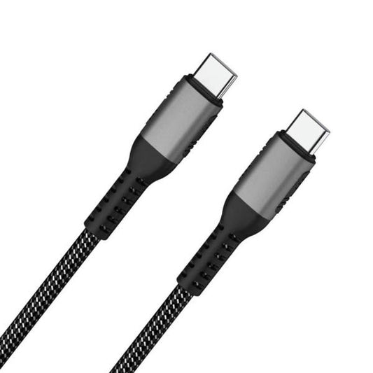 Shintaro USB-C Charge Cable 1m, Aluminium head, braid, support Max 20V5A, 100W charging, Emark IC, 480Mbps data.