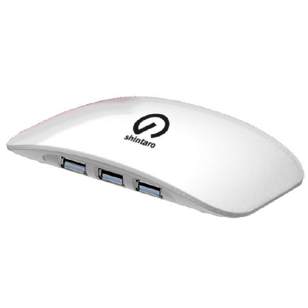Shintaro 4 Port USB 2.0 Hub - Compact &amp; Lightweight Design for Multiple Device Connectivity