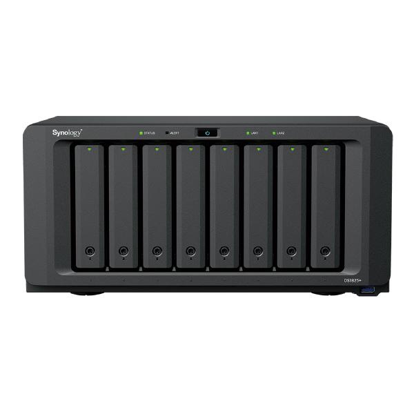 Synology DiskStation DS1825+ 8-Bay 3.5&quot; Diskless 2x 2.5 GbE (Tower), AMD Ryzen Quad Core 2.2GHz, 8GB RAM, 3x USB3.2, 2x Expan, 3 yr Wty SYN HDD ONLY