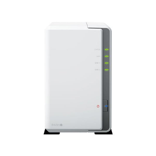 Synology DiskStation DS223J 2-Bay 3.5&quot; Diskless 1xGbE NAS (Tower) , Realtek RTD1619B , 1GB RAM DDR4, 2 x USB3.2, 2 Yr Wty