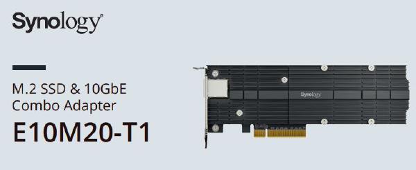 Synology E10M20-T1 - M.2 SSD &amp; 10GbE Combo Adapter - 5 year Warranty - Select Models only
