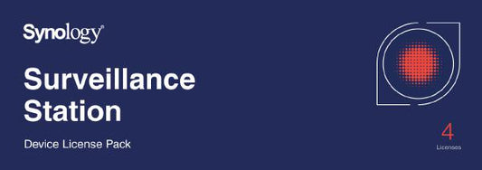 Synology Surveillance Device License Pack For Synology NAS - 4 Additional Licenses  (Physical Product)