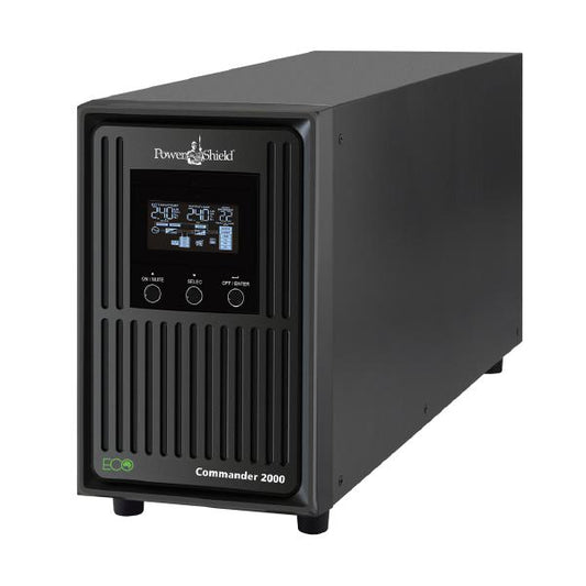 PowerShield PSCM2000 Commander 2000VA / 1800W Line Interactive, Pure Sine Wave Tower UPS, 2 Year Advanced Replacement Warranty