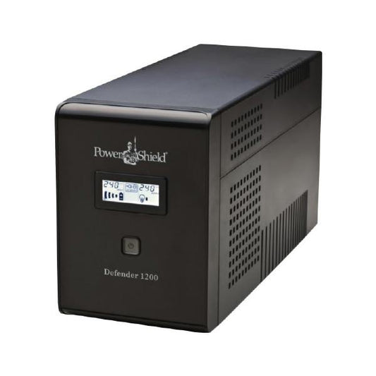 PowerShield PSD1200 Defender 1200VA / 720W Line Interactive Tower UPS with AVR, Hot Swappable Batteries, 2 Year Advanced Replacement Warranty