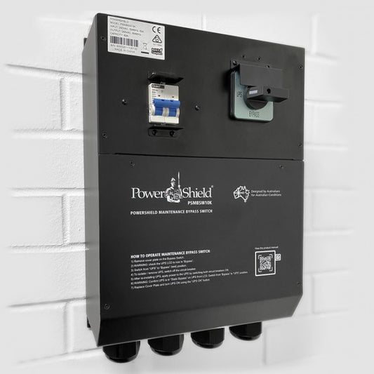 PowerShield PSMBSW10K External Maintenance Bypass Switch for Powershield UPS 6 - 20KVA, 240VAC, Wallmount, Hard Wire, 2 Year Warranty