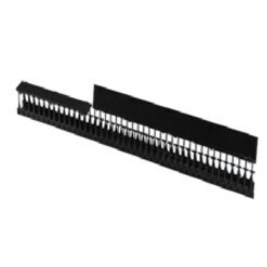 Vertiv 01230882 42U Vertical Cable Manager with Plastic Fingers and Cover, Black Gray