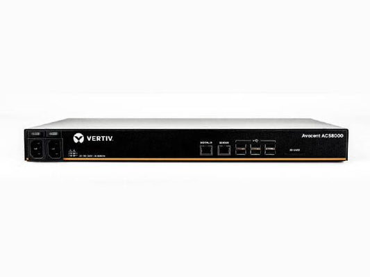 Vertiv Avocent ACS 8000 16-Port Console Server with Dual AC Power Supply, 1GB, DDR3 SDRAM, 2x Network (RJ-45), 8x USB, 16x Ethernet Ports