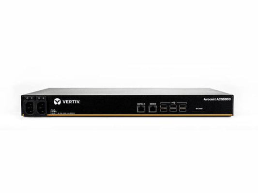 Vertiv Avocent ACS 8000 32-Port Console Server with Dual AC Power Supply, 1GB, DDR3 SDRAM, 2x RJ-45, 8x USB, 32x Ethernet Ports with Built-in Modem