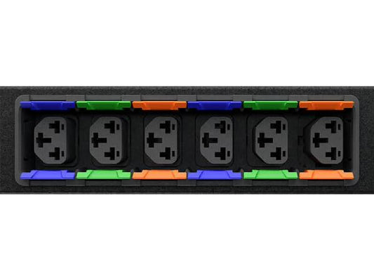 Vertiv Geist F0144849 Basic 1U PDU, 16A, 230V, 1U, 12x Locking IEC C13/C19 Combination outlets, 3m C20 cable