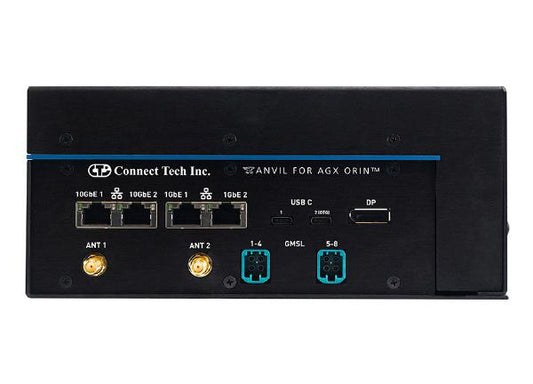 Connect Tech Anvil Embedded System with NVIDIA Jetson AGX Orin 64GB Module with Active Cooling and GMSL Camera Platform, (2) x 2TB NVMe, WiFi5