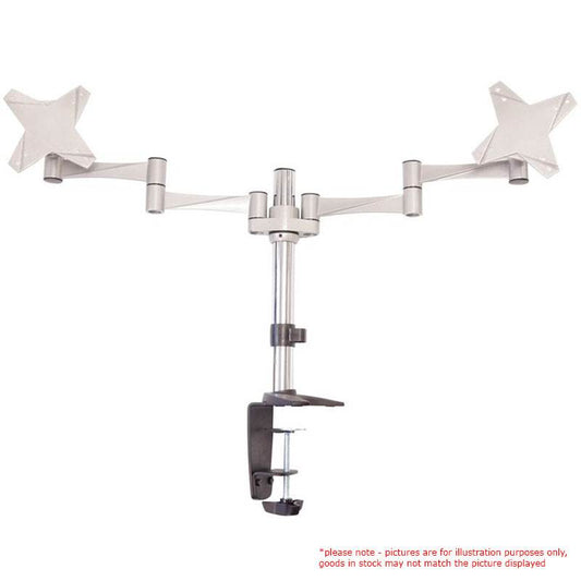 Astrotek Dual Monitor Arm Desk Mount Height Adjustable Stand for 2x LCD Display 23.8' 24' 27' 31.5' 32' 8kg 30Â° Tilt 180Â° Swivel 360Â° Pivot VESA