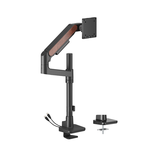 Brateck LDT81N-C012UCP Fusion Heavy-Duty Pole-Mounted Gas Spring Monitor Arm