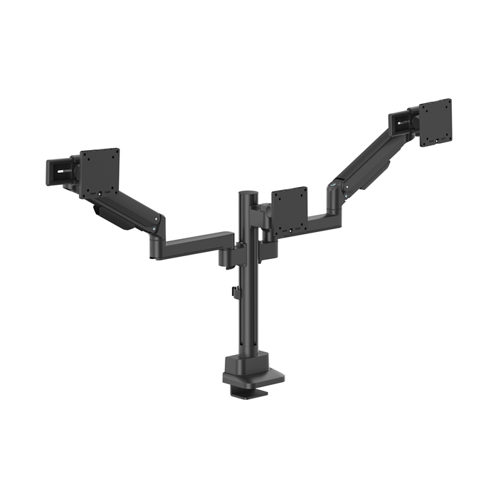 Brateck Modular Mechanical Spring Triple Monitor Arm with Sliders 17'-27'