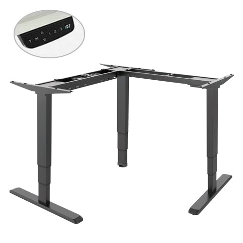 Brateck Triple Motor L-Shape Electric Sit-Stand Desk (Frame only) Three Stage Column 40X80、46X86、52X92mm (LS)