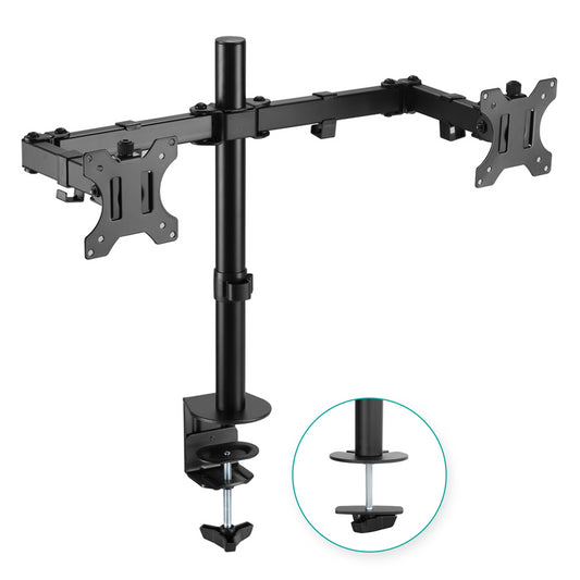mbeatÂ® activiva ErgoLife Dual Monitor Screen Double Joint Monitor Arm Detachable VESA 360Â° Rotary Two Mounting Options Net Weight: 4.3kg