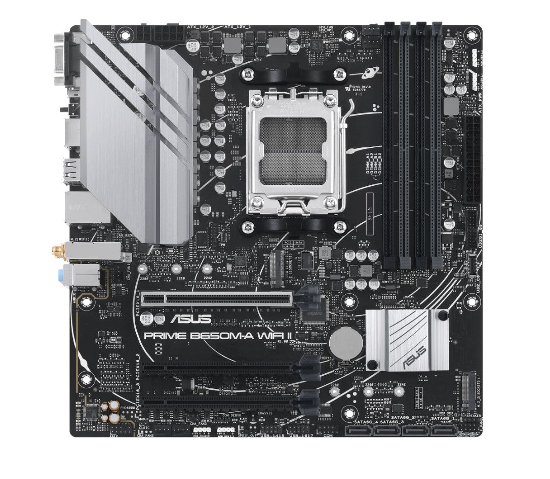 (SI Only, Non Retail) ASUS AMD B650M PRIME B650M-A WIFI II-CSM (AM5) Micro-ATX Motherboard