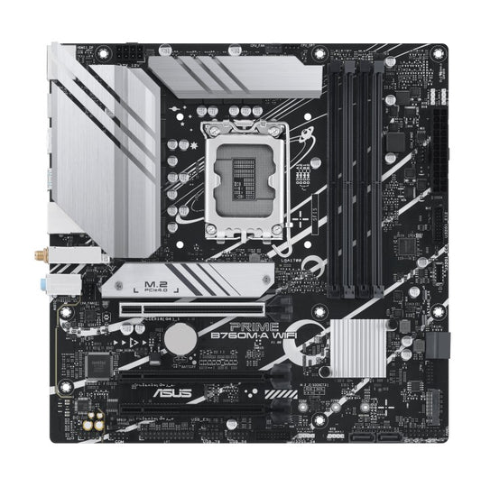 ASUS PRIME B760M-A WIFI-CSM Intel LGA 1700 mATX Motherboard 128GB, DDR5, 1xPCIe 4.0 x16, 2xM.2, 4 xSATA, 2xHDMI,1xDP, Wi-Fi 6, 2.5Gb Ethernet