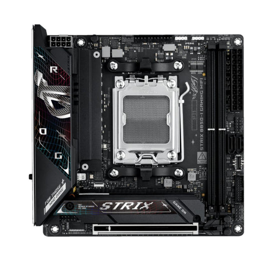ASUS AMD ROG STRIX B850-I GAMING WIFI (AM5) Mini-ITX Motherboard, DDR5 96GB, 1x PCIe 5.0 x16 slot, 4 xM.2 slots, 2x SATA, Wi-Fi 7,  Intel 2.5Gb