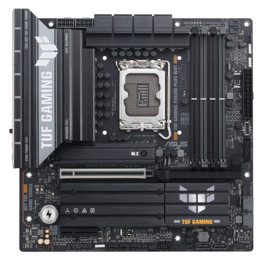 ASUS TUF GAMING B860M-PLUS WIFI LGA1851 mATX Motherboard 256GB, DDR5, 1 x PCIe 5.0,  3 x M.2 slots,  4 x SATA, WiFi 7, 1 x HDMI, 1 x DP