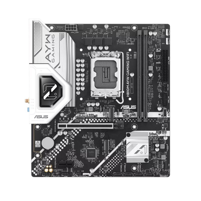 ASUS H810M AYW Gaming Wifi, LGA1851, Micro-ATX, DDR5 128GB, PCIe 4.0, 2× M.2