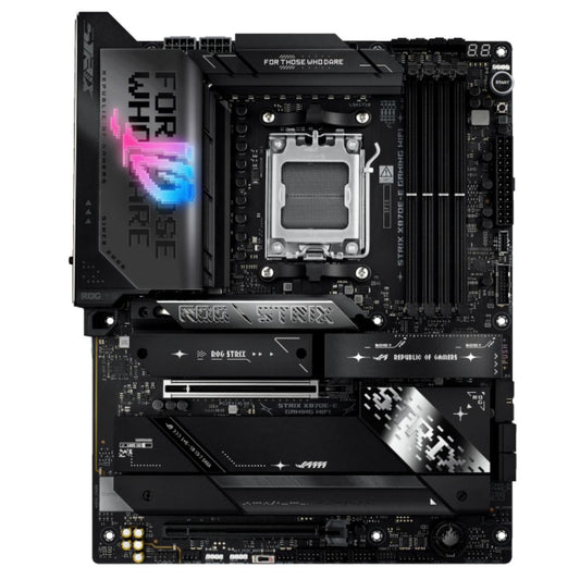 ASUS AMD ROG STRIX X870E-E GAMING WIFI (AM5) ATX Motherboard, DDR5 192GB, 1x PCIe 5.0 x16 slot, 5x M.2 slots, 4x SATA, Wi-Fi 7, Realtek 5Gb Ethernet