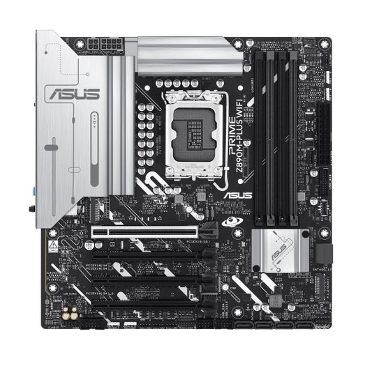 ASUS PRIME Z890M-PLUS WIFI-CSM LGA1851 mATX Motherboard 192GB, DDR5, 1 x PCIe 5.0 x16 slots, 3 x M.2 slots, 6 x SATA 6Gb/s