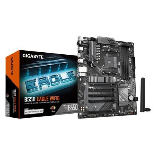 Gigabyte B550 EAGLE WIFI6 AMD ATX motherboard with AM4 support, Ryzen 3000–5000