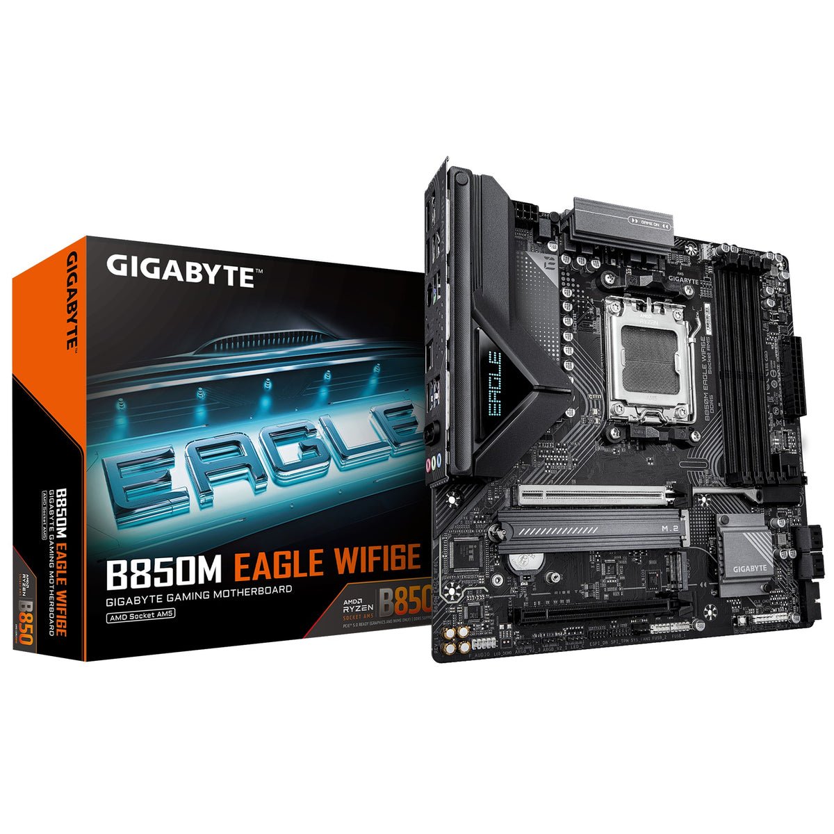 Gigabyte B850M EAGLE WF6E , AMD AM5, 4 x DDR5 up to 256 GB, 1 x HDMI, 1 x PCI