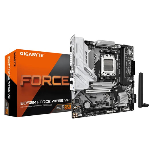 Gigabyte B850M FORCE WIFI6E V2, AMD AM5, 2 x DDR5 up to 128 GB, 1 x HDMI, 2 x