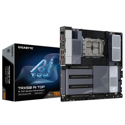 Gigabyte TTRX50 AI TOP AMD Ryzen Motherboard, sTR5 Threadripper, DDR5 ECC RDIMM