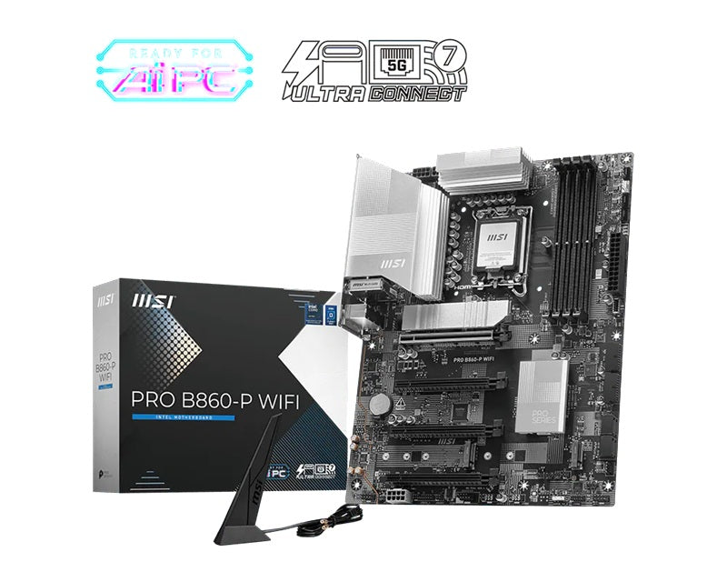 MSI PRO B860-P WIFI, INTEL B860, 4x DDR5 256GB, 1x HDMI, 4x PCI-E x16, 3x M.2