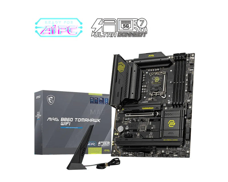 MSI MAG B860 TOMAHAWK WIFI, INTEL B860, 4x DDR5 256GB, 1x HDMI, 2x PCI-E x16