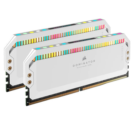 (LS) Corsair  DOMINATORÂ® Platinum RGB 32GB (2x16GB) DDR5 UDIMM 6200Mhz C36 1.1V White Desktop PC Gaming Memory