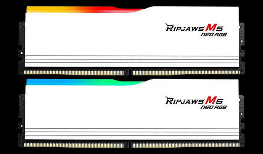 (LS)G.SKILL F5-6400J3240G16GX2-RM5NRW 32GB (2 x 16GB)/ AMD EXPO/ DDR5 6400 MT/s/ Timings 32-40-40-102/ Voltage 1.40 V/ Ripjaws M5 Neo