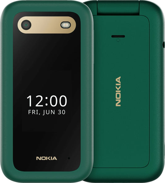Nokia 2660 Flip 4G 128MB - Lush Green (1GF012HPJ1A05)*AU STOCK*, 2.8', 48MB/128MB, 0.3MP, Dual SIM, 1450mAh Removable, 2 Years Warranty