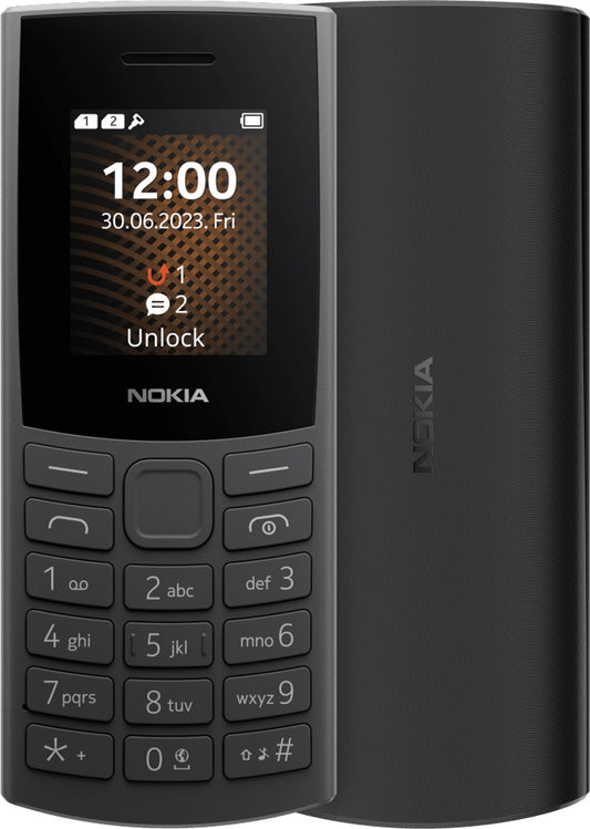 Nokia 105 4G 32GB (2023) - Charcoal (1GF018VPA1L01)*AU STOCK*, 1.8', 32GB, Dual SIM, 1450mAh, 2 Years Warranty