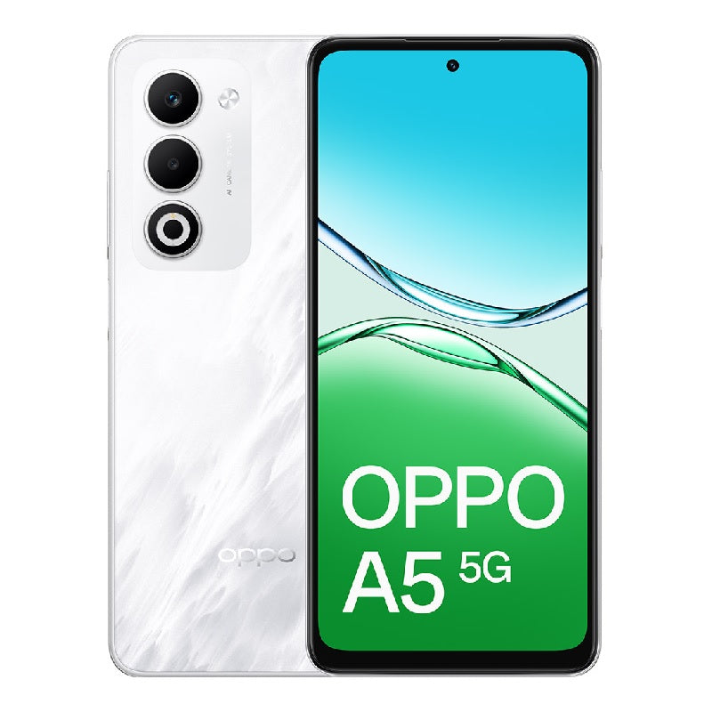 OPPO A5 5G 128GB - Mist White (CPH2735AU White)*AU STOCK*, 6.67', HD+, 120Hz, 4GB/128GB, 50MP/8MP, Dual SIM, 6000mAh, 2 Years Warranty