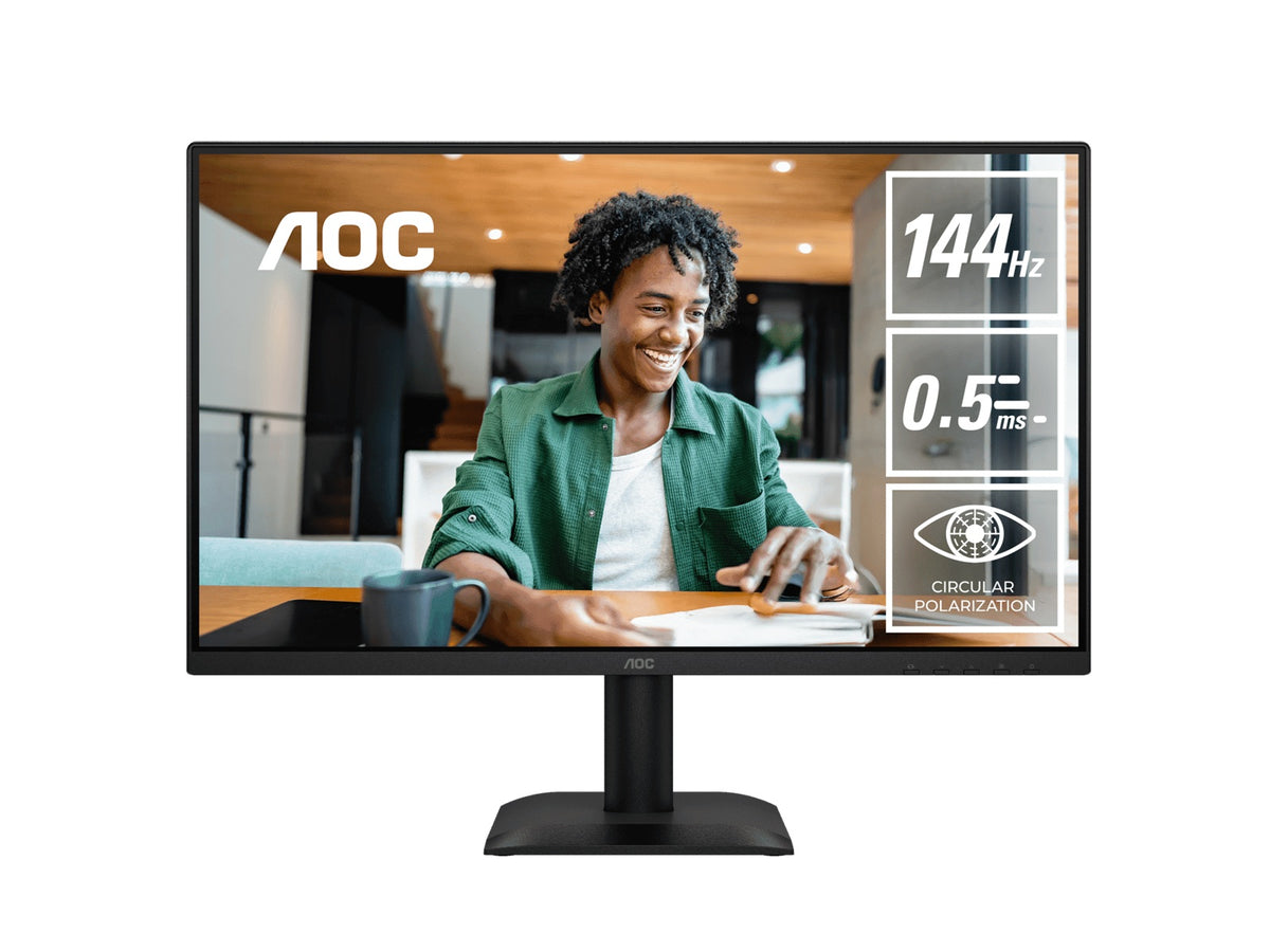AOC 23.8' IPS, 1920×1080@144Hz, 4ms GtG, 300 cd/m², 1500:1, 178° VA, sRGB 112%