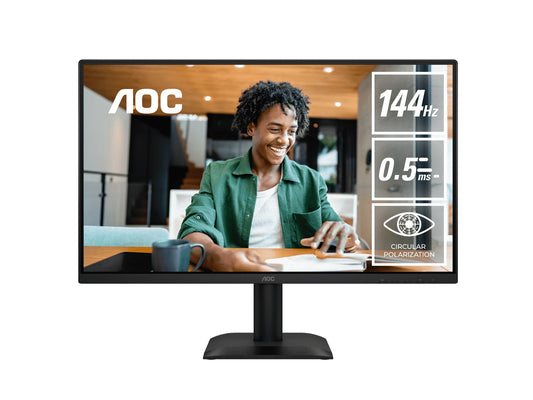 AOC 23.8' IPS, 1920×1080@144Hz, 4ms GtG, 300 cd/m², 1500:1, 178° VA, sRGB 112%